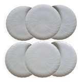 6 dessert plates Bernardaud Palm - Limoges porcelain