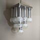 Chandelier with satin glass lights, Italy, 1970s