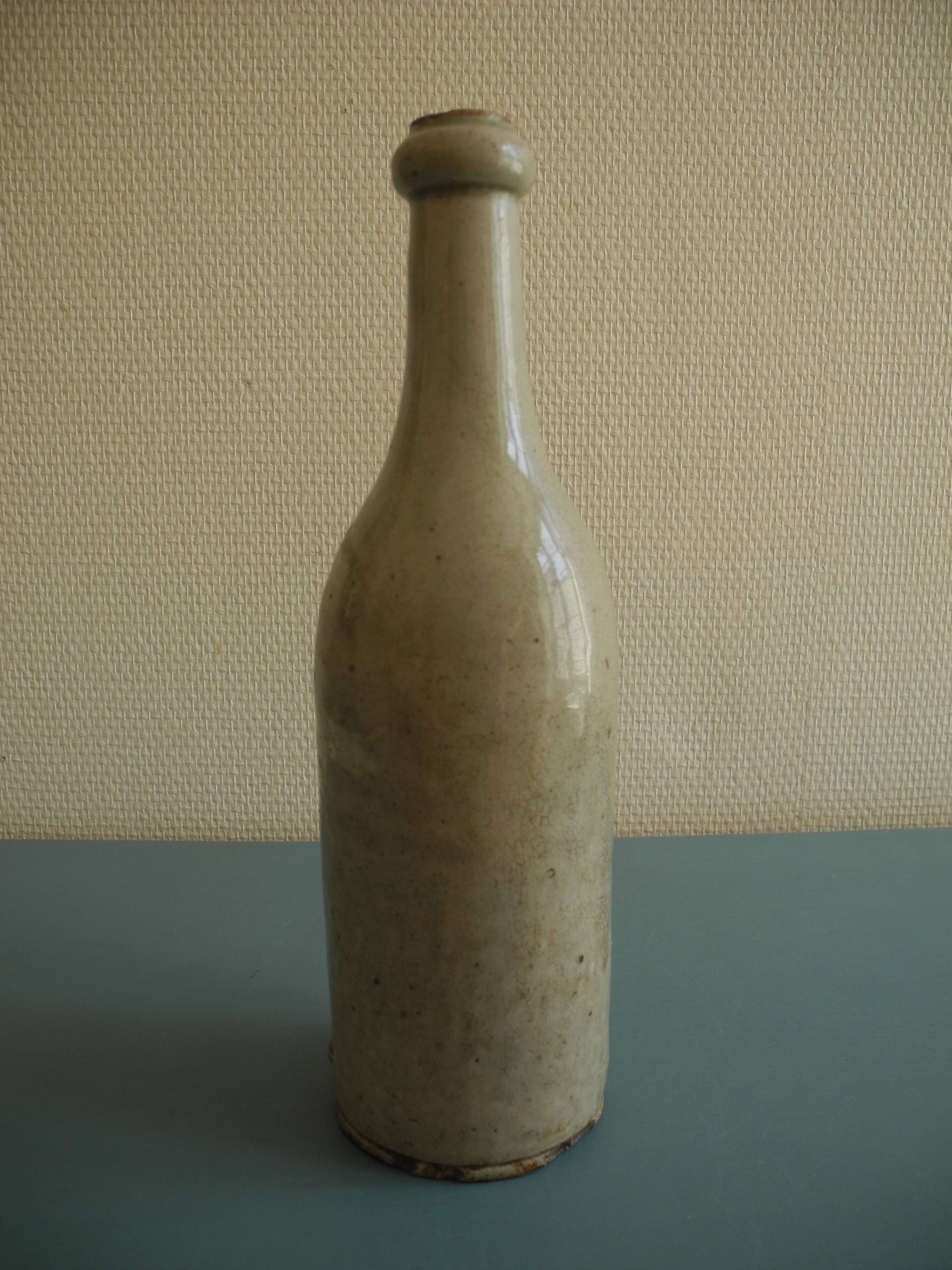 old stoneware bottle for oil wine rustic decor