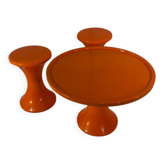 Tam Tam Table and Stools by Henry Massonnet for Stamp
