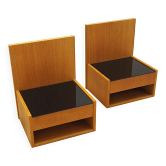Ensemble de tables de chevet suspendues, design danois, années 1960, designer : Hans J. We