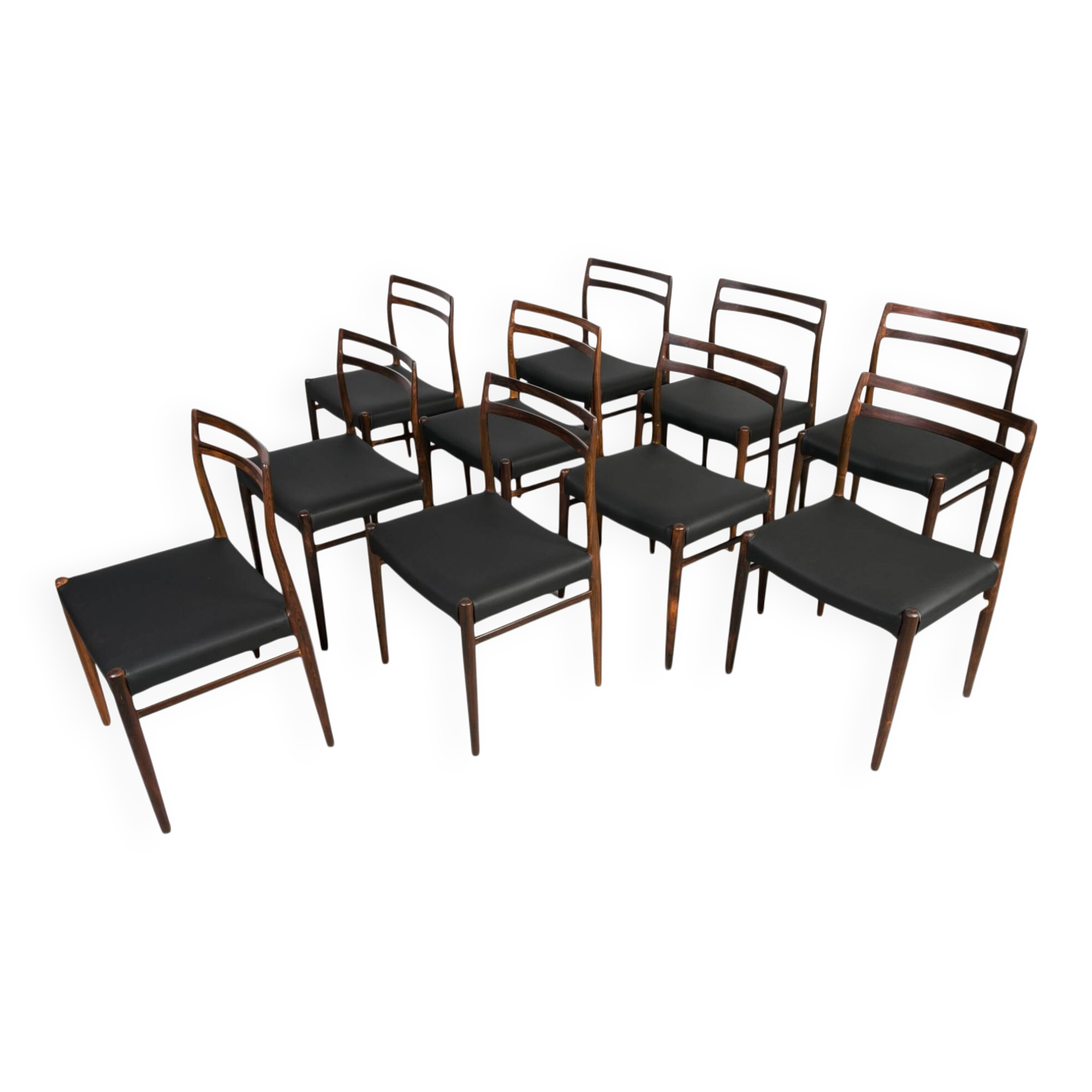 Vintage Dining Chairs by Alf Aarseth for Gustav Bahus, 1960s, Set of 10
