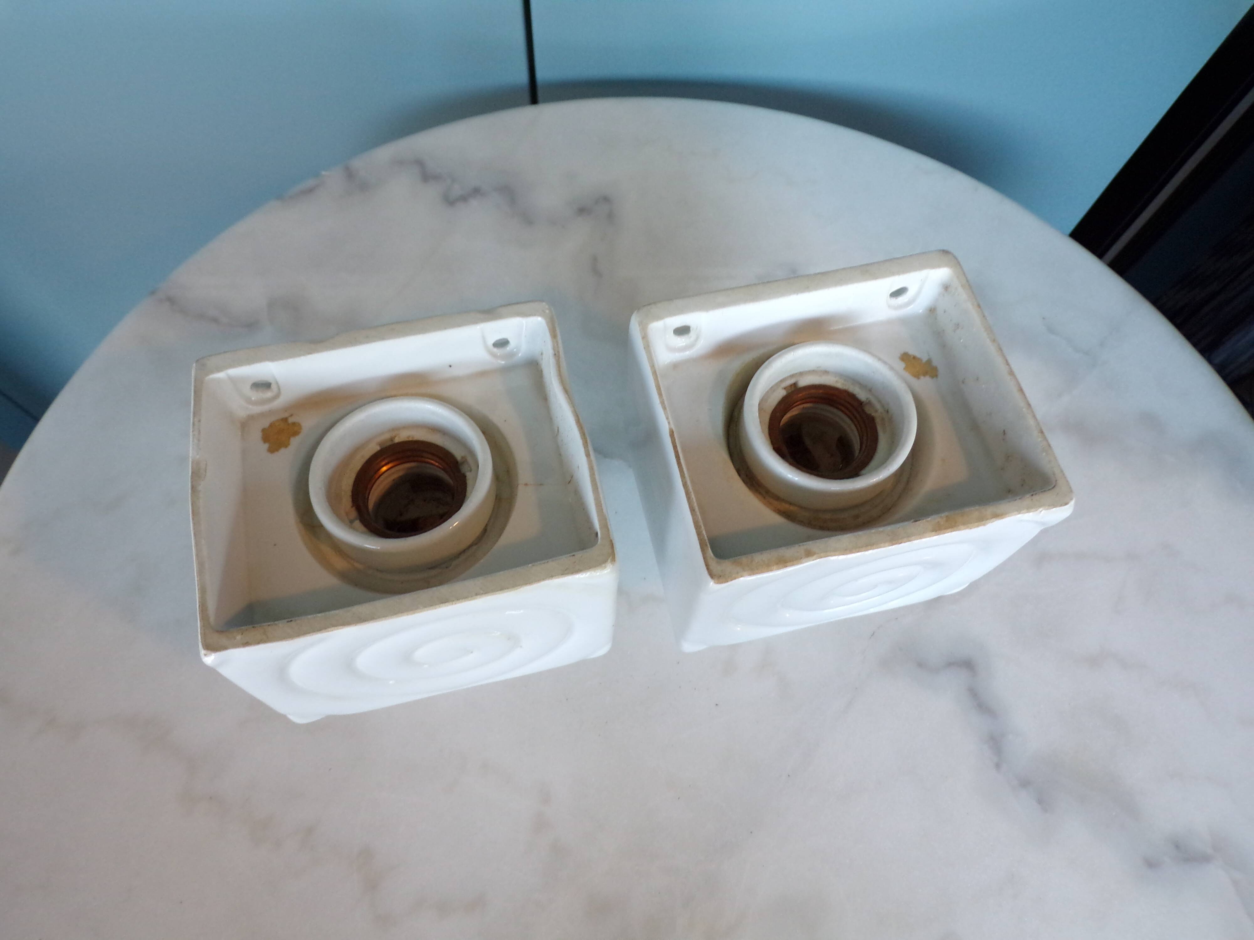 Pair of 1960 ceramic wall lights