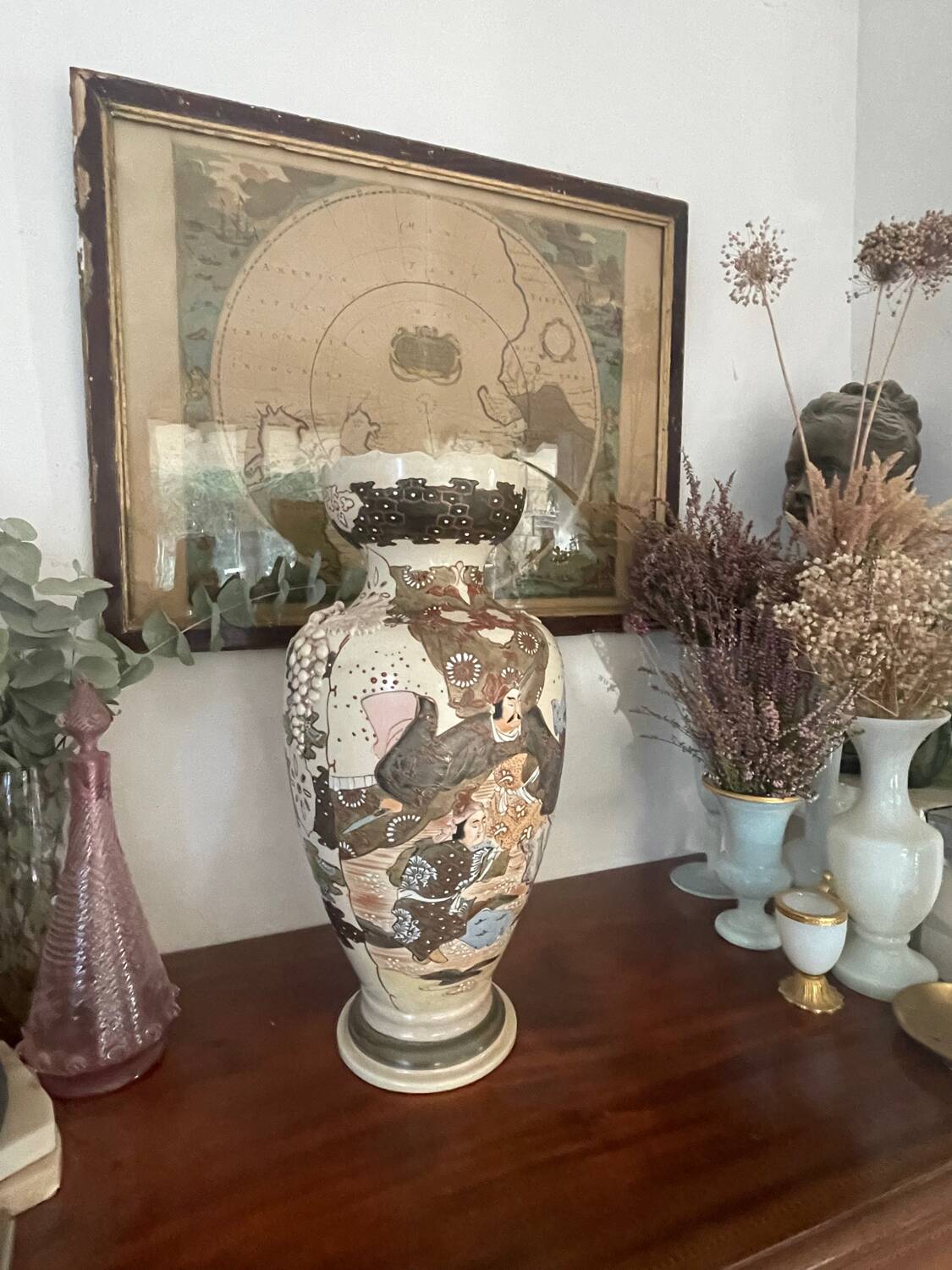 Large Japanese Satsuma vase 46cm