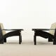 Cassina Hill House Set, Sofa and easy chair by Charles Rennie Mackintosh