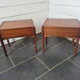 Pair of Scandinavian teak bedside tables from the 60s
