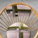 Circular armchair in 60s velvet vintage modern