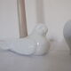 2 Ceramic candle holders shape white bird