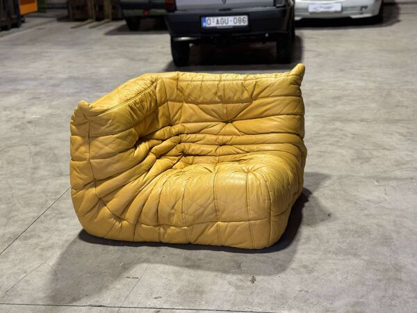 Togo - ligne roset - cuir jaune