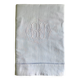 Drap Ancien En Lin Et Coton Bleu Azur