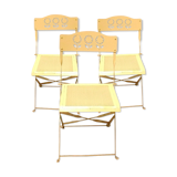 Folding metal garden chairs