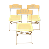 Folding metal garden chairs