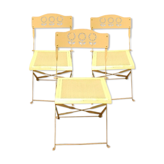 Chaises pliantes de jardin en métal