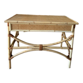 Bureau rotin et cannage