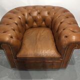 Chesterfield leather armchair