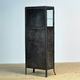 Antique industrial metal display cabinet, circa 1920
