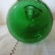 Cylinder glass handle a transparent color dark green