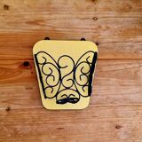 Vintage yellow formica wall storage