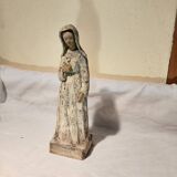 Painted terracotta holy virgin statue