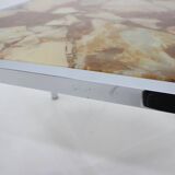 1980s Resin and Stone Chrome Plated Coffee Table, Germany