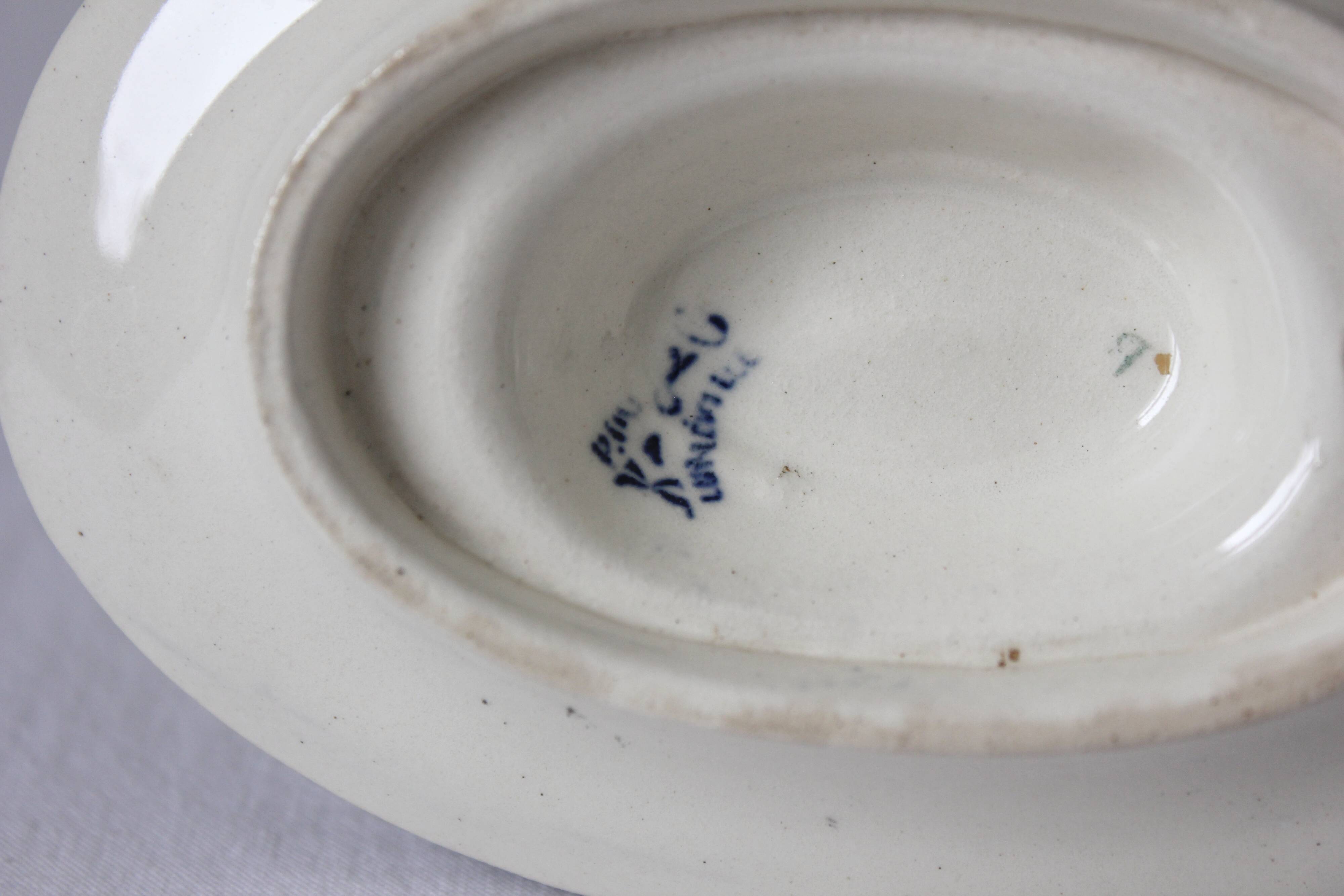 Antique ironstone mustard pot KG Lunéville