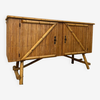 Rattan sideboard 1960