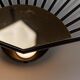 Vintage wall sconce in the shape of a fan - glass tubes and gold metal, Hollywood Regency design, Italy 1980s.
