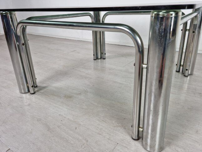 Vintage chrome coffee table