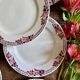Set of 6 antique flat plates - Saint Amand Céranord