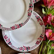 Set of 6 antique flat plates - Saint Amand Céranord