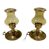 Peter Jensen Copenhagen brass candle holders Denmark 1960’s