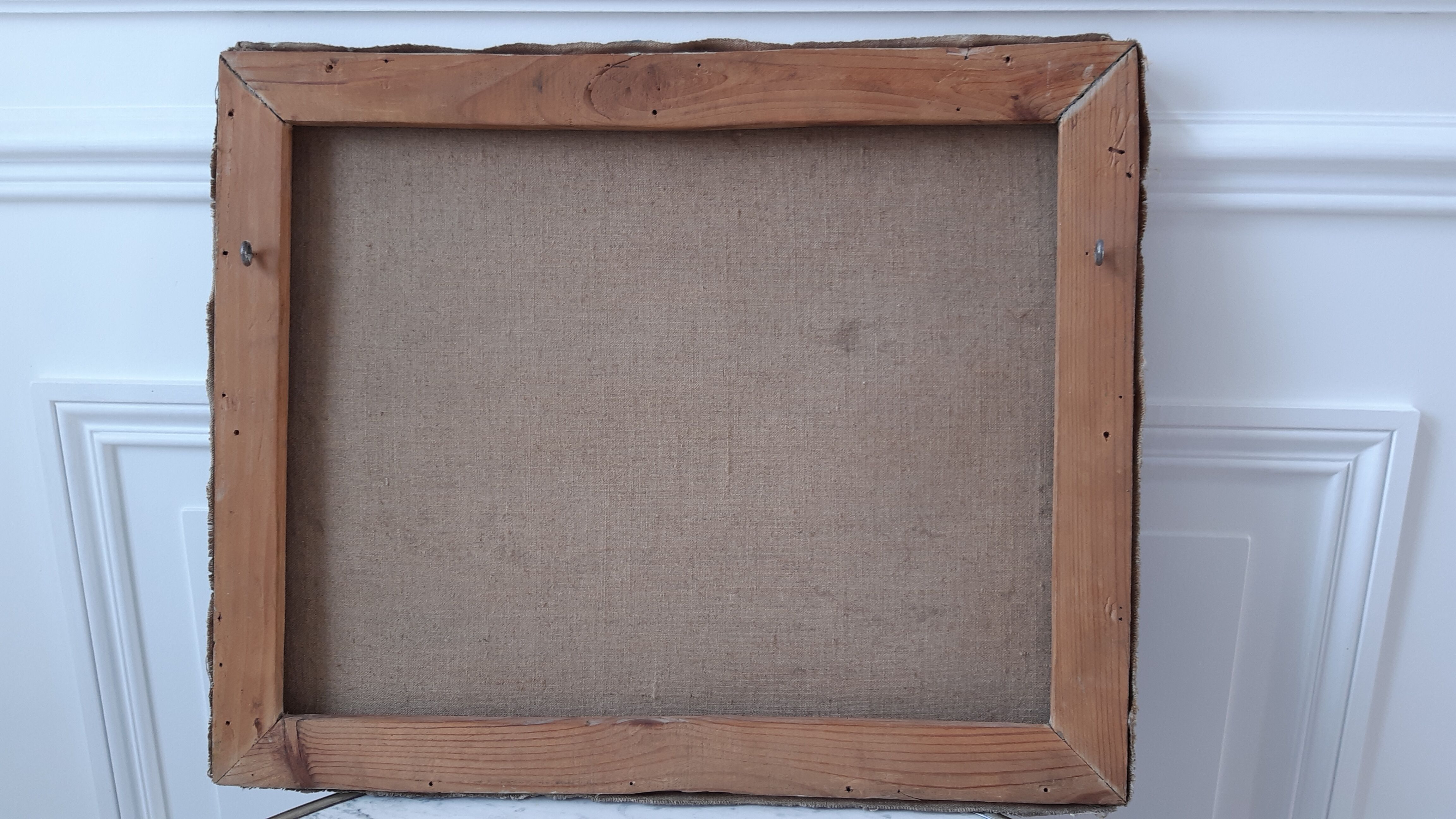 Tableau huile sur toile paysage forêt signé années 30