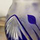 Cobalt blue double crystal vase signed G. Raspiller