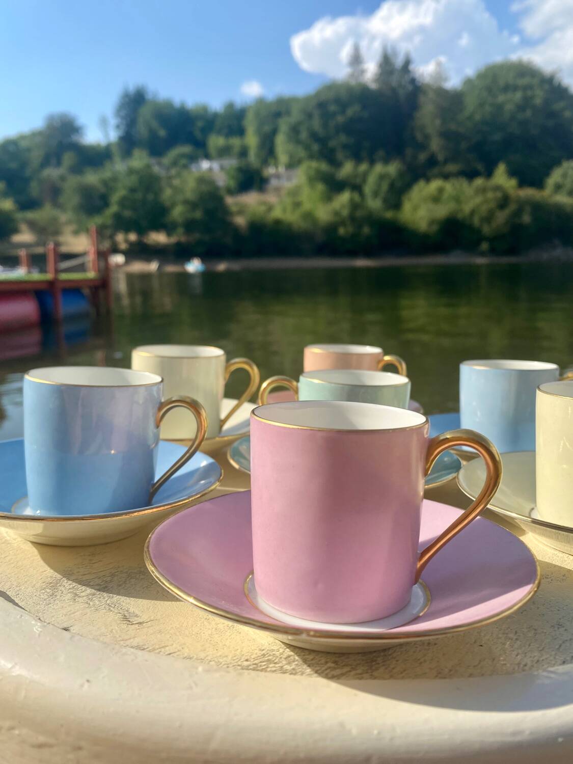 Raynaud et Co multicolor coffee cup set