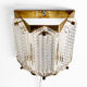 Brass and glass wall light/Sconce by Wiktor Berndt for Flygsfors. Sweden 1960s