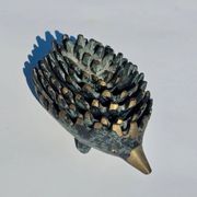 Ensemble de 6 hérissons empilables en bronze Walter Bosse pour Silex