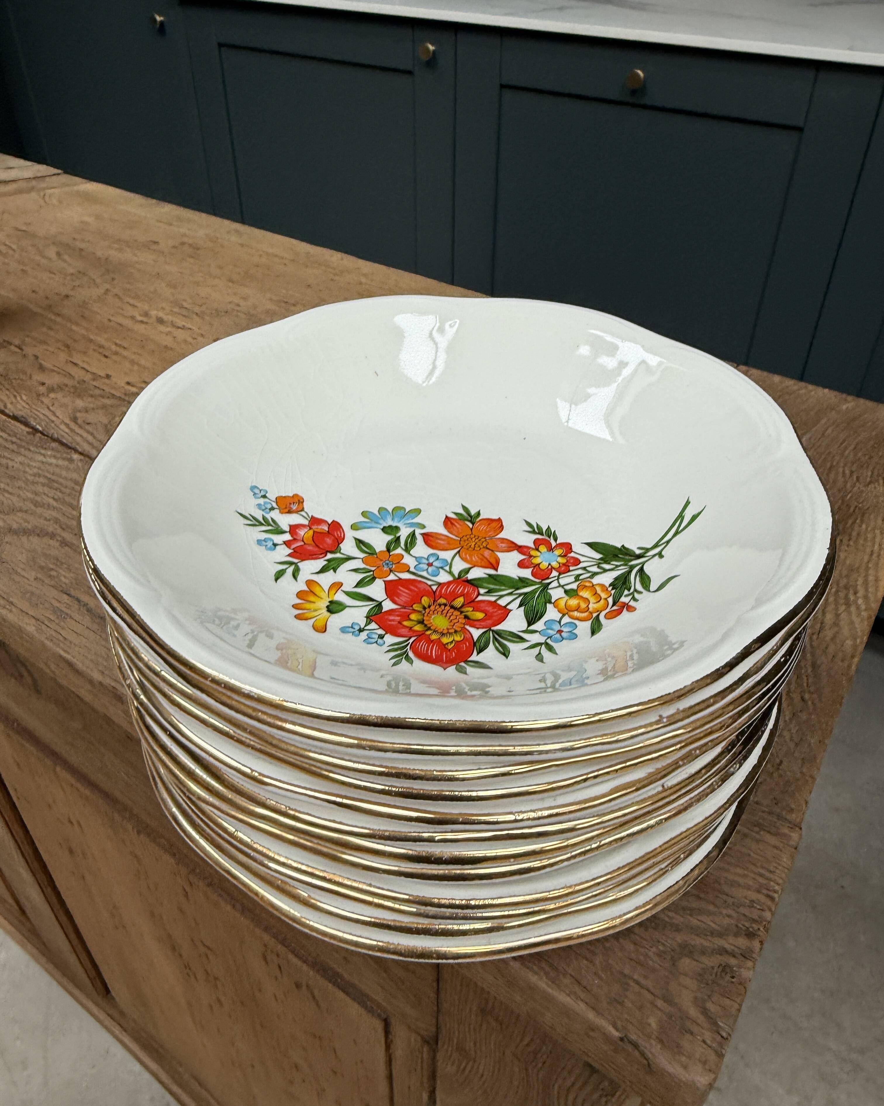 Vintage Gien deep plates