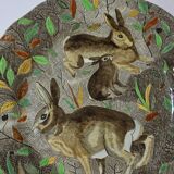 Flat plate Gien Rambouillet rabbit