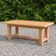 Table basse vintage en chêne style table de ferme – bois naturel – 103 cm
