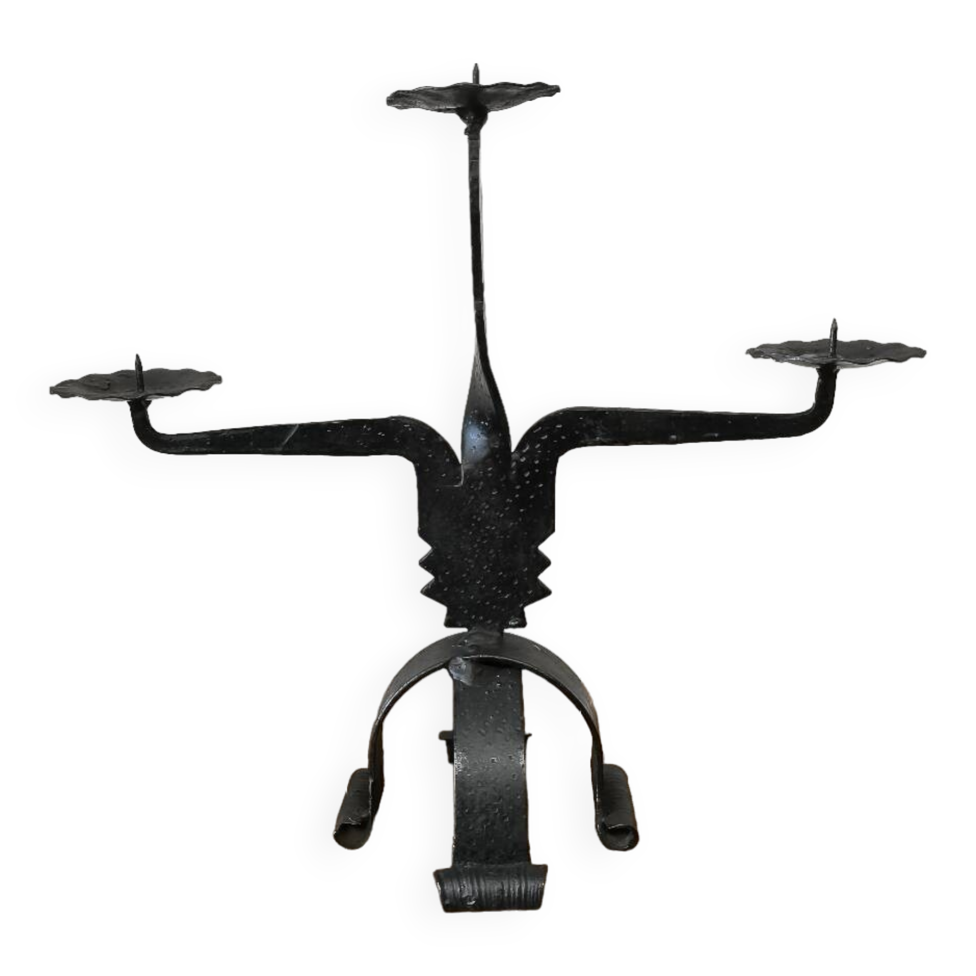 Wrought iron candle holder circa 1960