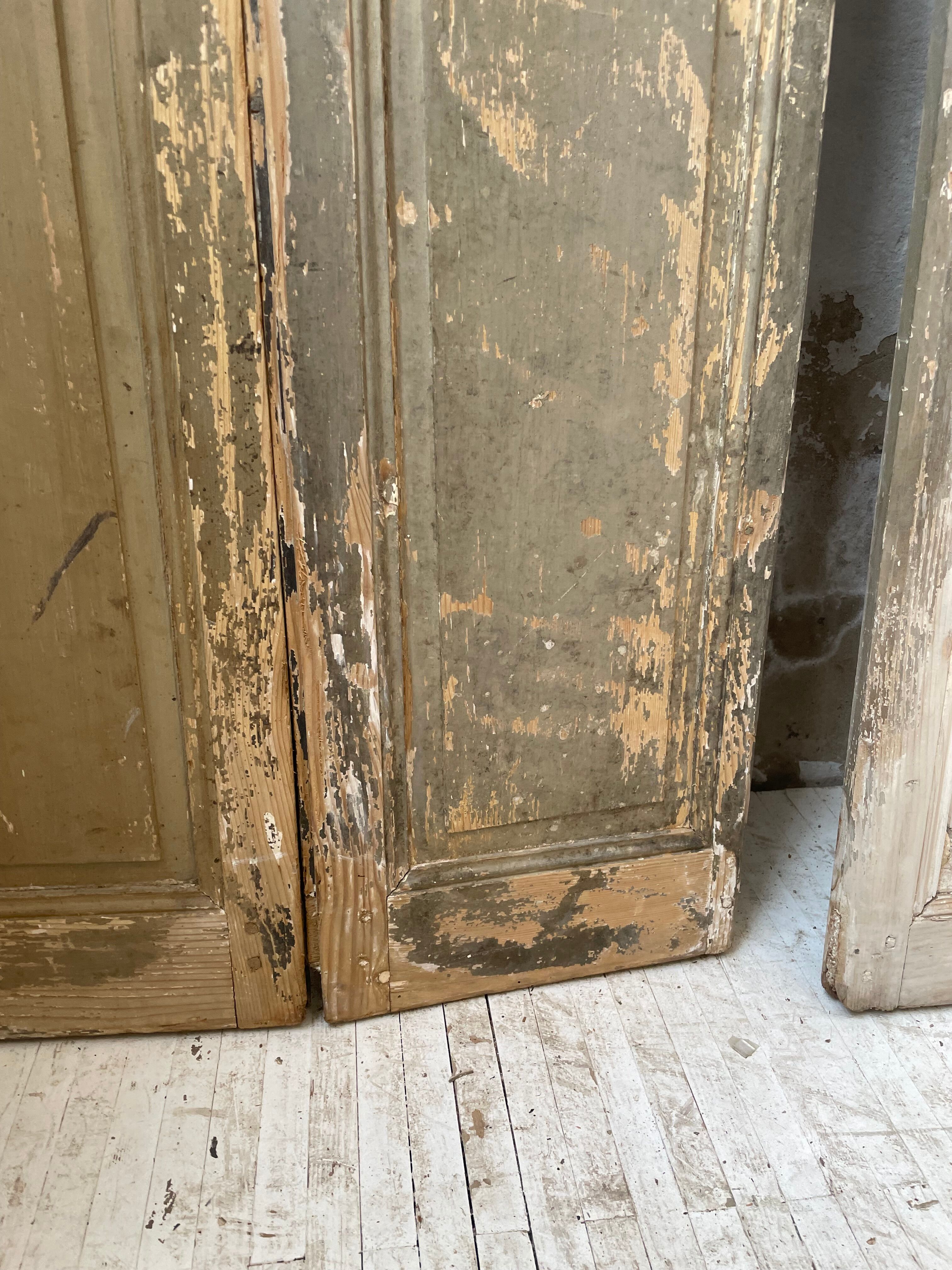 Trio of shutters louvers patina blue gray