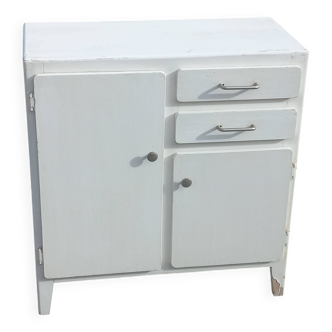 Parisian sideboard with white patina from the 1950s