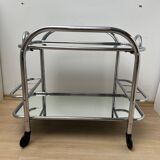 Art Deco Chromed Steel Bar Cart by Robert Mallet-Stevens, France, 1925