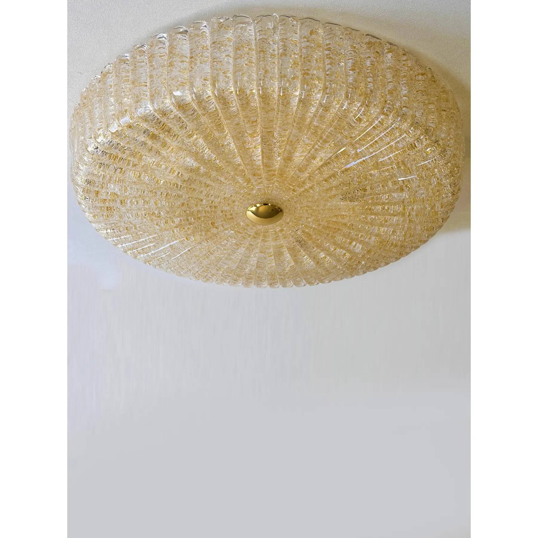 Venetian Gold "Graniglia" Murano Glass Flush Mount