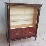 Empire style display cabinet in mahogany veneer