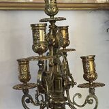 Chandelier en bronze doré xixème