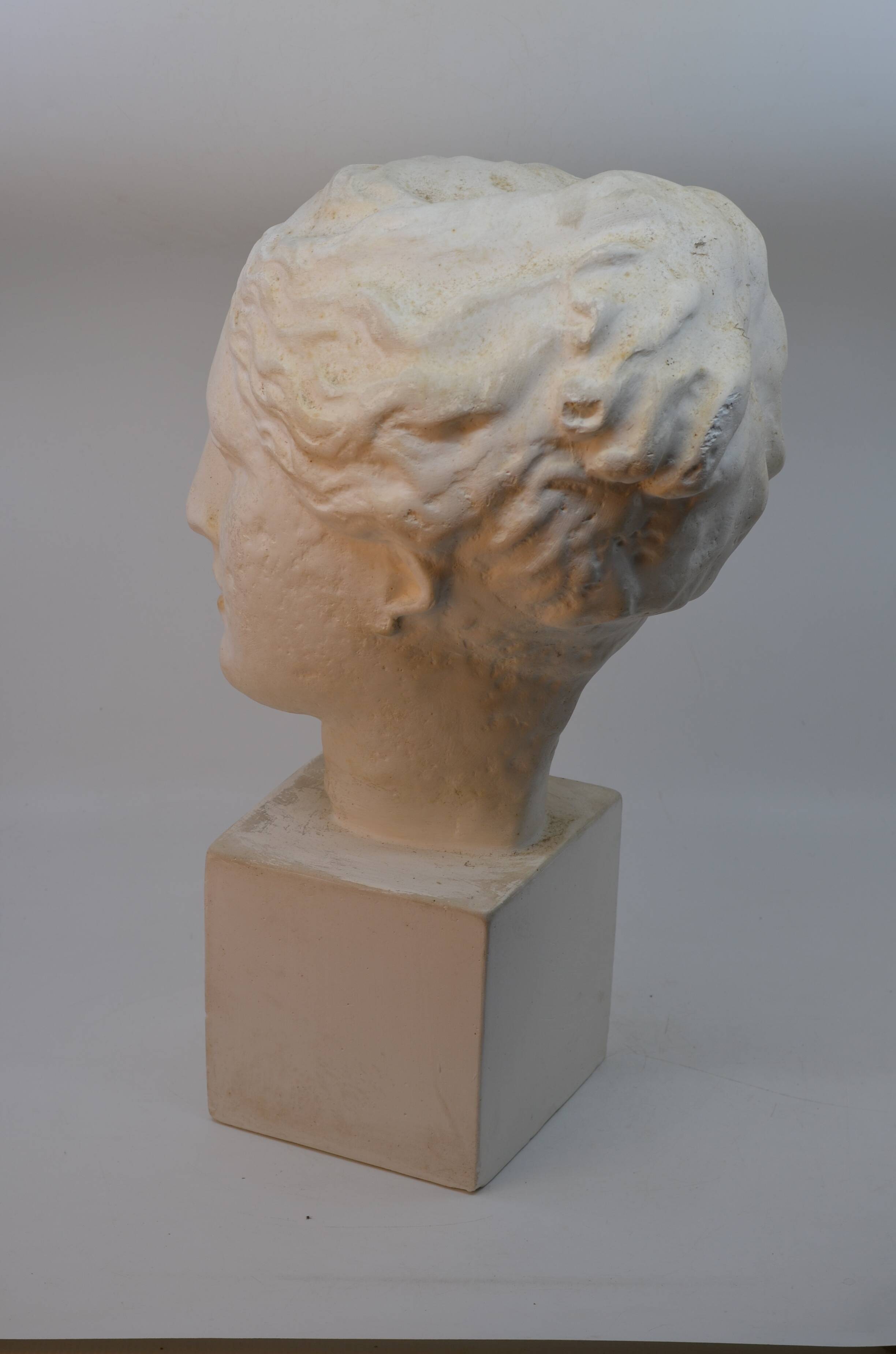 Female plaster head – antique style – decorative bust 43 cm