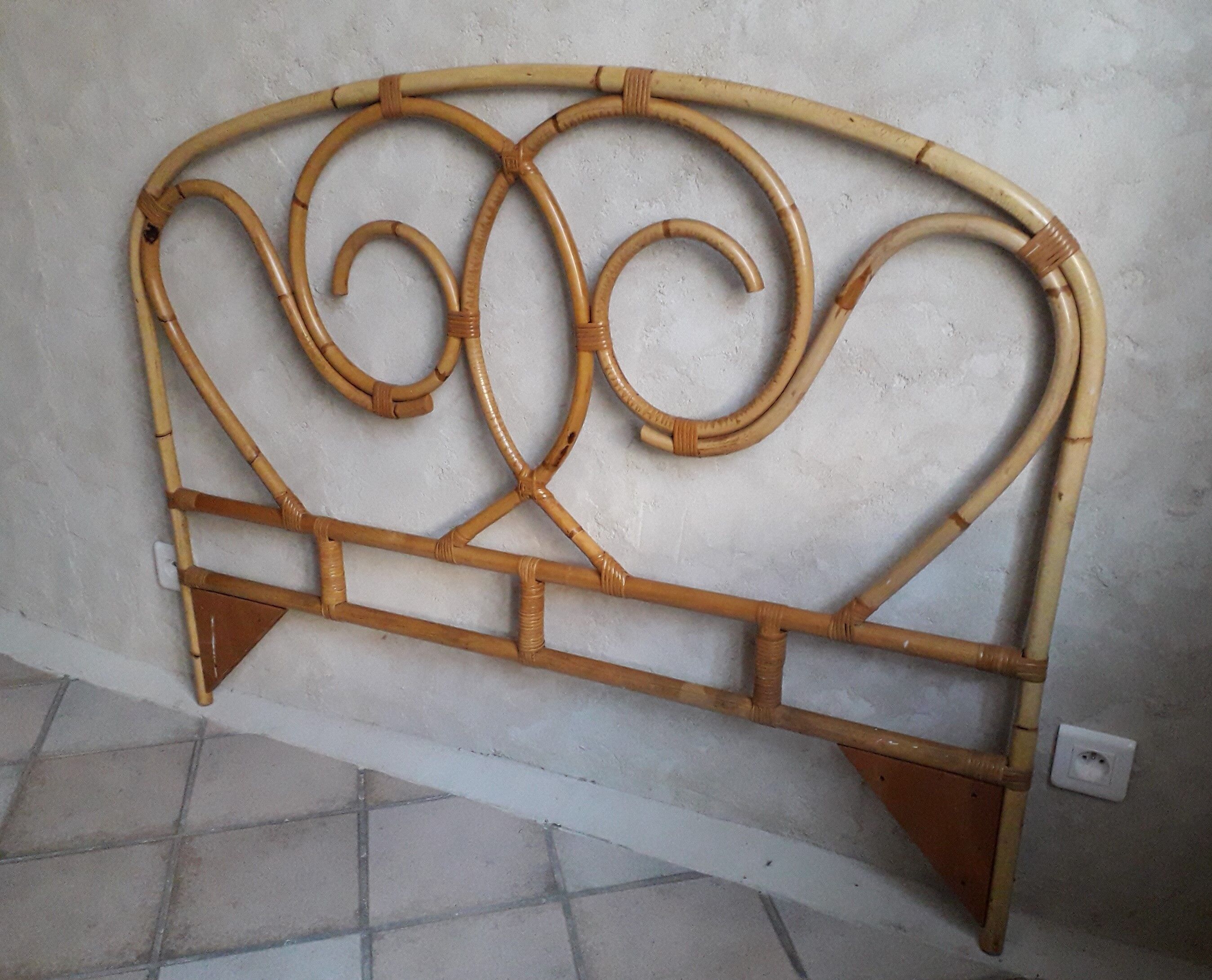 Rattan headboard