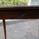 Antique inlaid opening side table