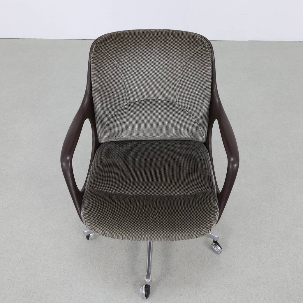 Chaise de conférence sur roulettes par Chromcraft, années 1970